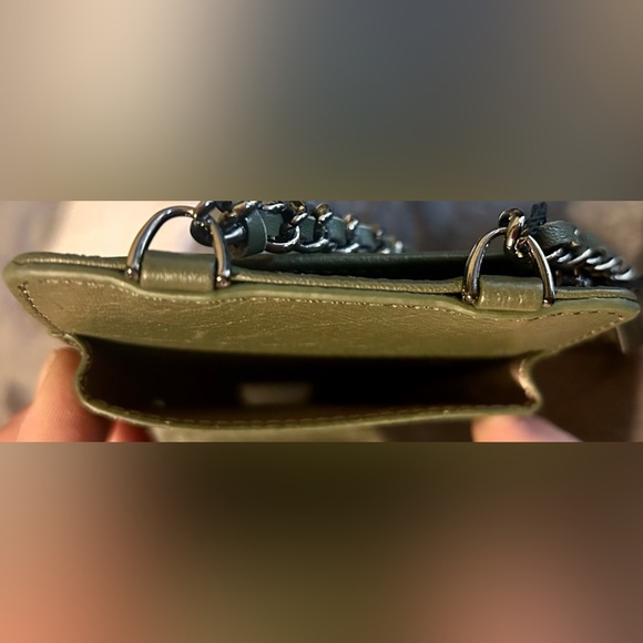 Overland “Izmir” Leather Phone Wallet w/ Chain Strap in Hunter Green - Picture 12 of 15